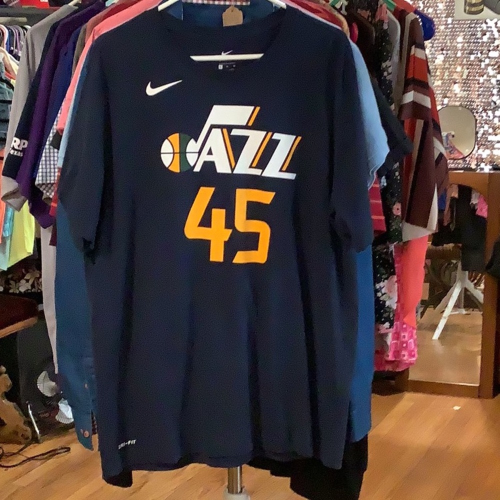 NBA Utah Jazz XL #45 Mitchell Nike Dri Fit Dark Blue Tee NEW
